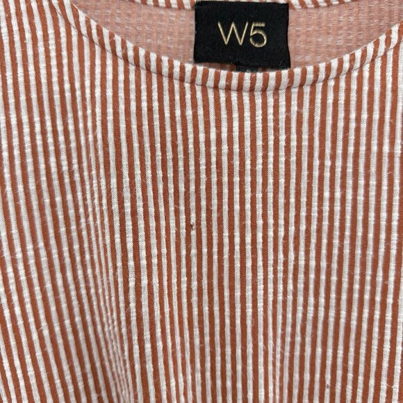 W5 Anthropologie Textured Stripe Twist Knot 3/4 Sleeve Blouse Size Sm, FLAWS - Picture 5 of 14